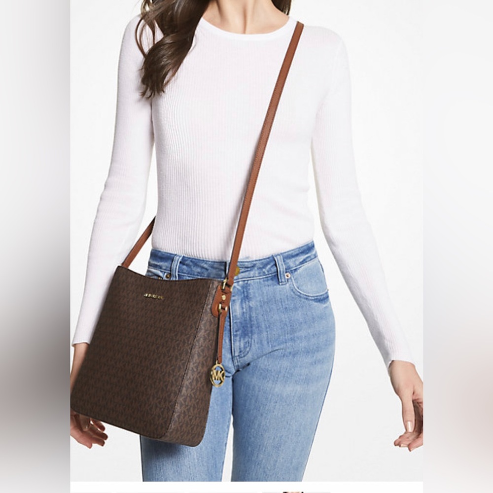 NWT Michael Kors Jet Set Travel Large Logo Messenger Bag